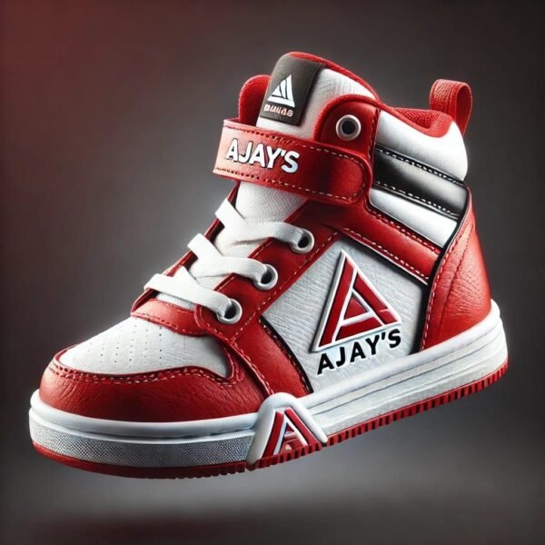 Ajay's Red Defender High-Top Sneakers: Stylish and Supportive Footwear