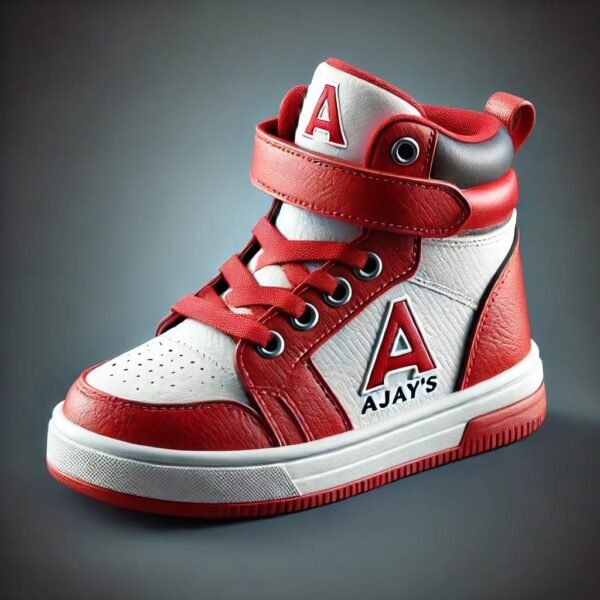 Ajay's Red Defender High-Top Sneakers: Stylish and Supportive Footwear