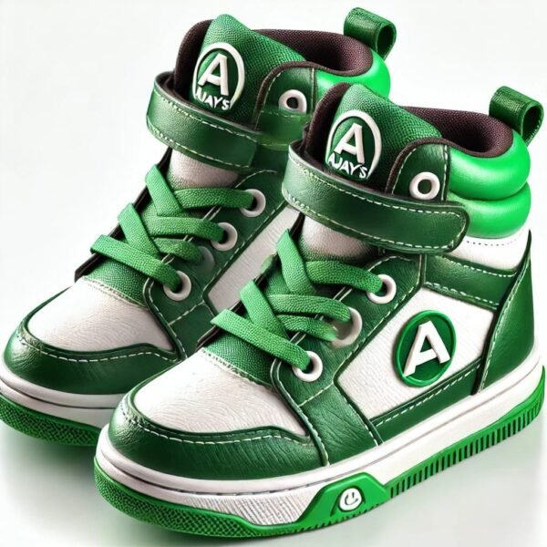 Ajay's Green Defender High-Top Sneakers: Stylish and Supportive Footwear