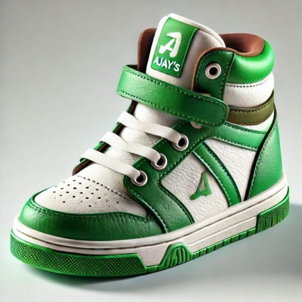 Ajay's Green Defender High-Top Sneakers: Stylish and Supportive Footwear