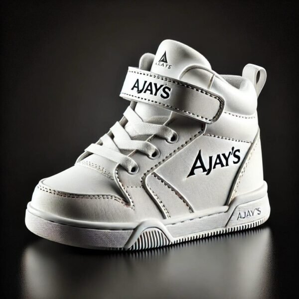 Ajay's White Defender High-Top Sneakers: Stylish and Supportive Footwear