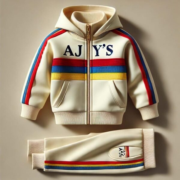 Ajay's Cream Kids' Tracksuit