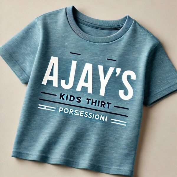 Ajay's Kidswear: Minimalistic and Stylish Blue T-Shirt for Kids